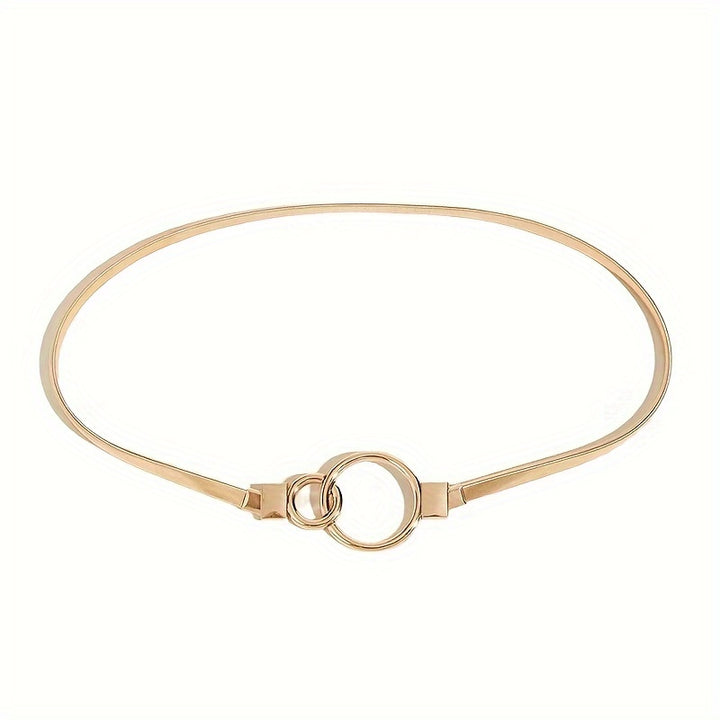 Golden Elastic Waist Chain Belt for Women